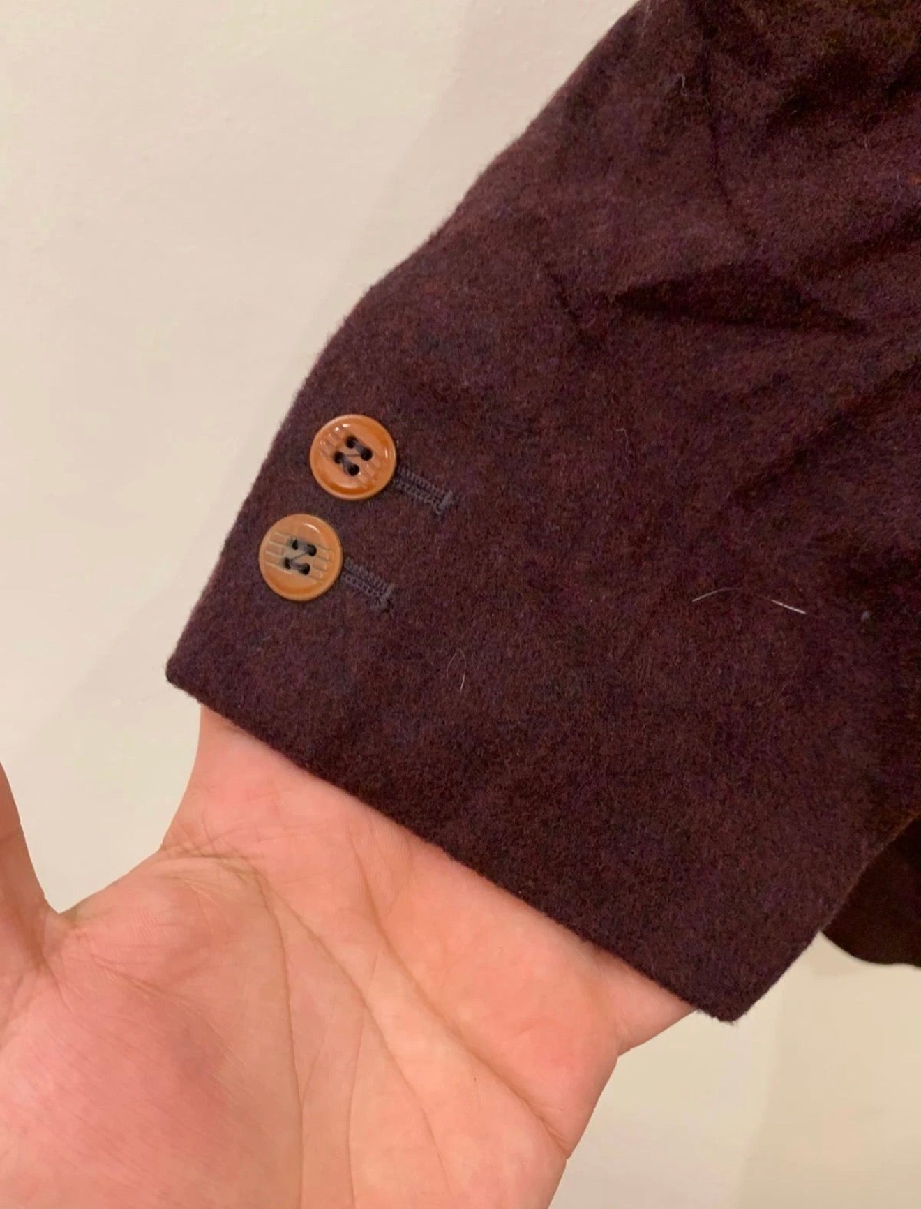 Vintage Red Point classic wool blend burgundy jacket blazer 42S 42R