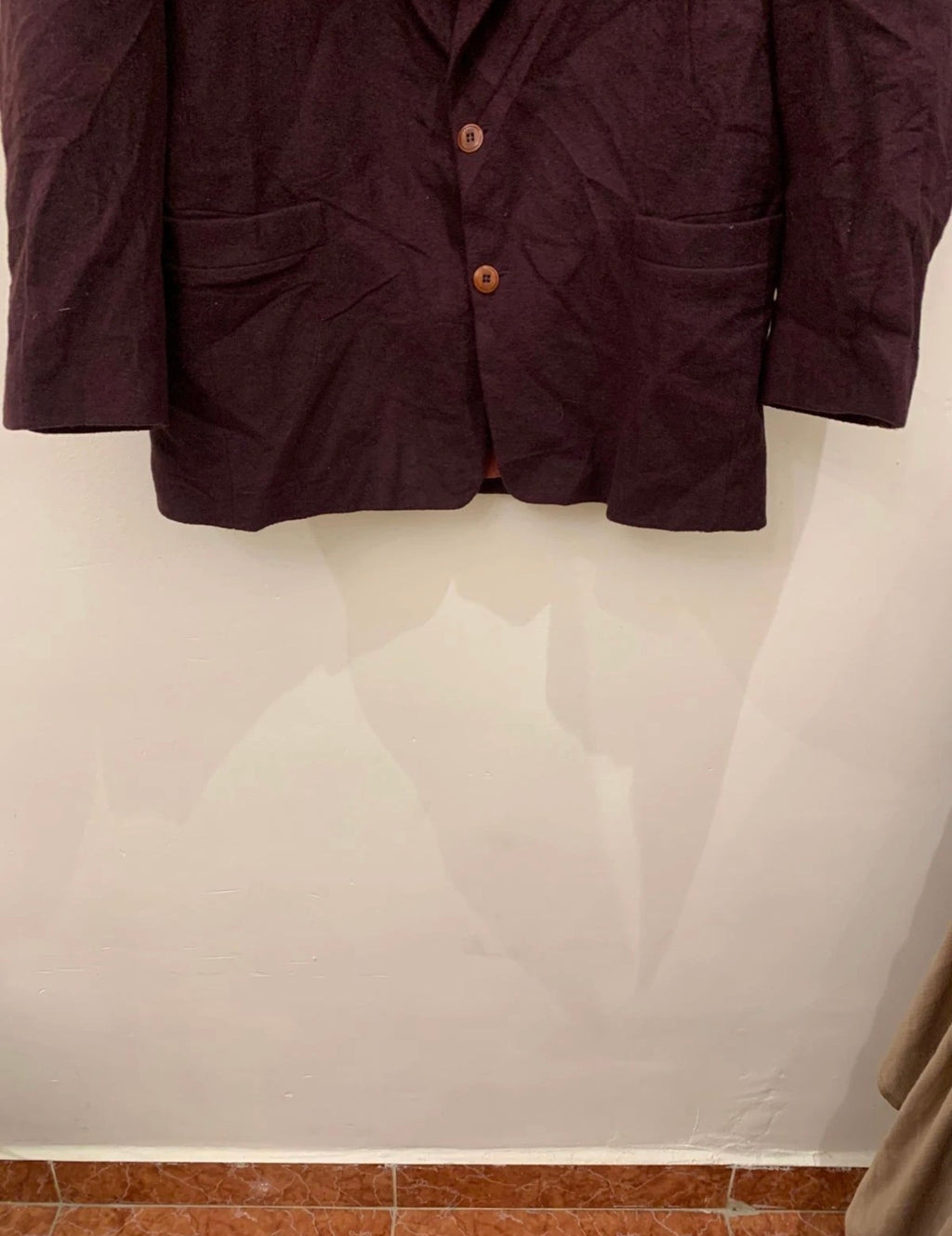 Vintage Red Point classic wool blend burgundy jacket blazer 42S 42R