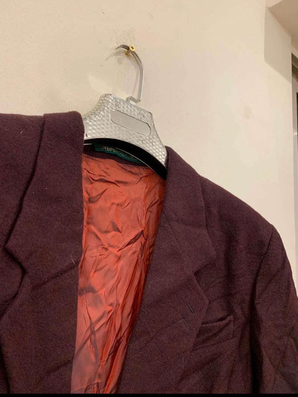 Vintage Red Point classic wool blend burgundy jacket blazer 42S 42R