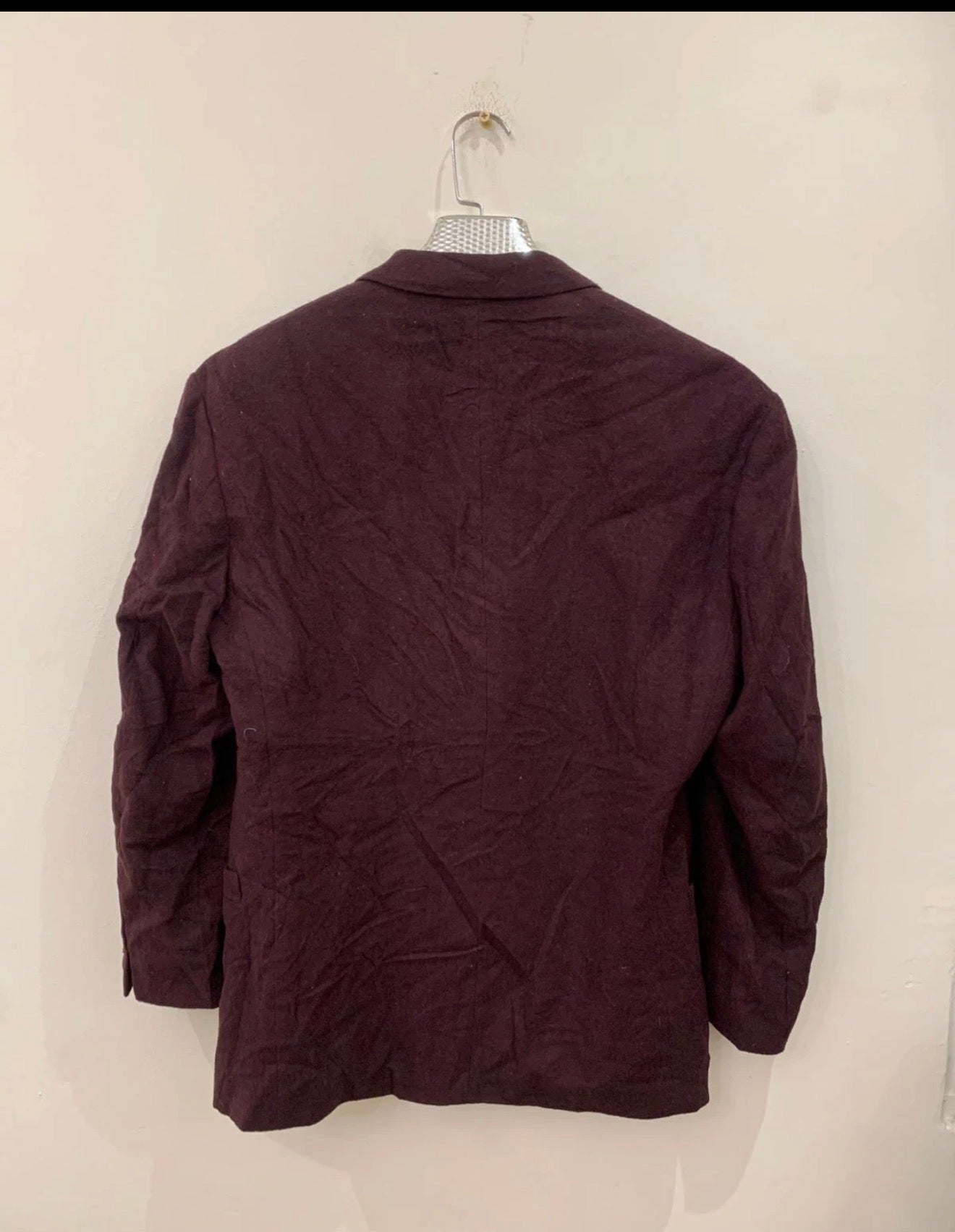 Vintage Red Point classic wool blend burgundy jacket blazer 42S 42R