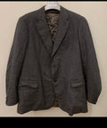 1950s Vintage handtailored all worsted wool glen check gray jacket blazer 42R