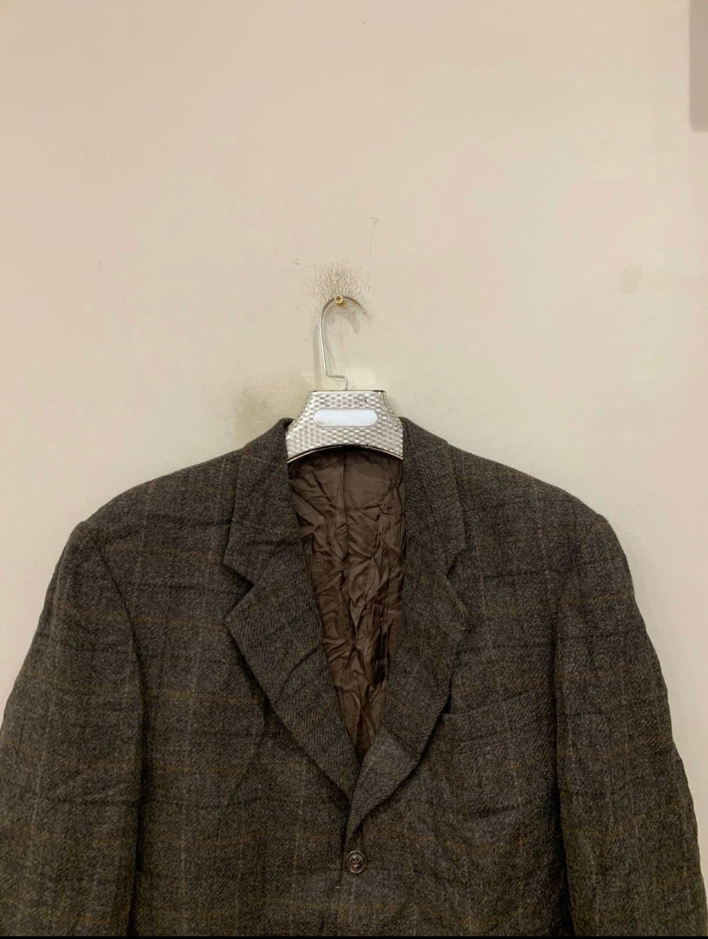 Vintage Daniel Hechter pure wool handwoven tweed gray hunting jacket blazer 42R
