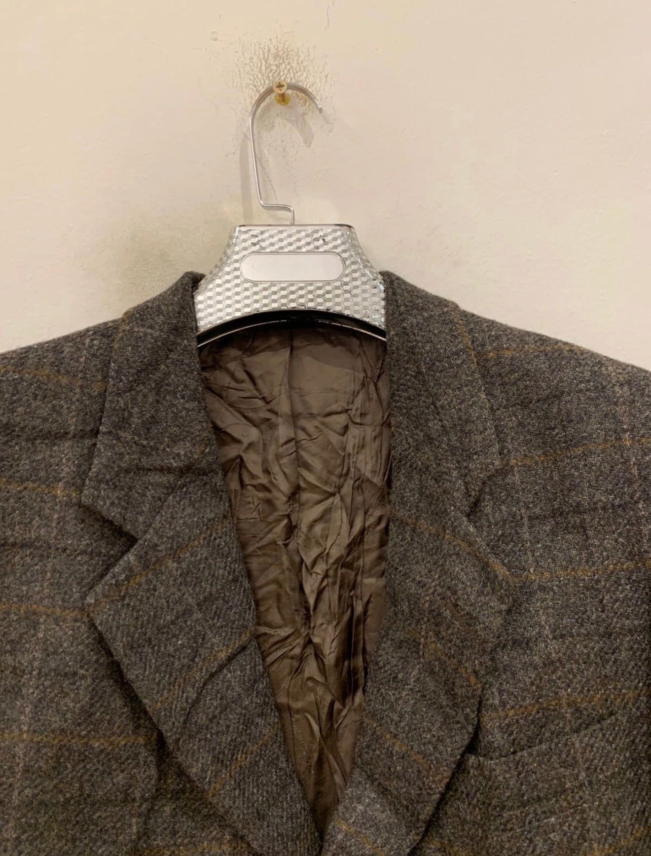 Vintage Daniel Hechter pure wool handwoven tweed gray hunting jacket blazer 42R