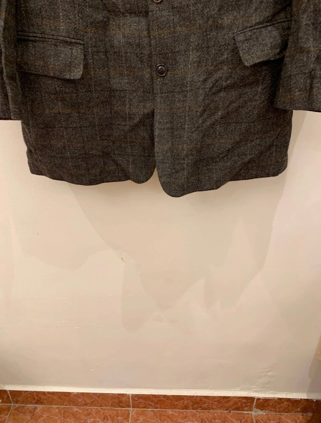 Vintage Daniel Hechter pure wool handwoven tweed gray hunting jacket blazer 42R