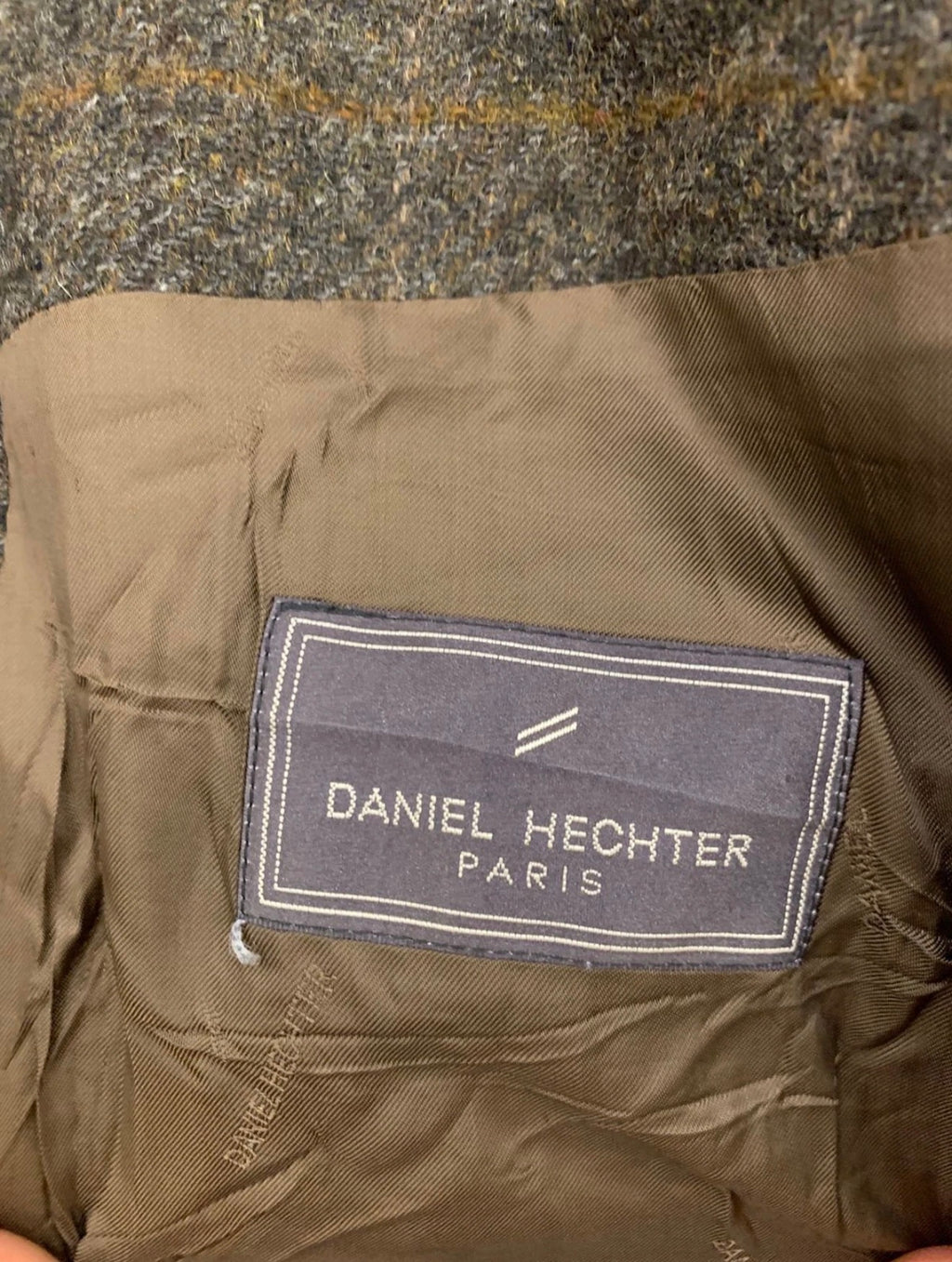 Vintage Daniel Hechter pure wool handwoven tweed gray hunting jacket blazer 42R