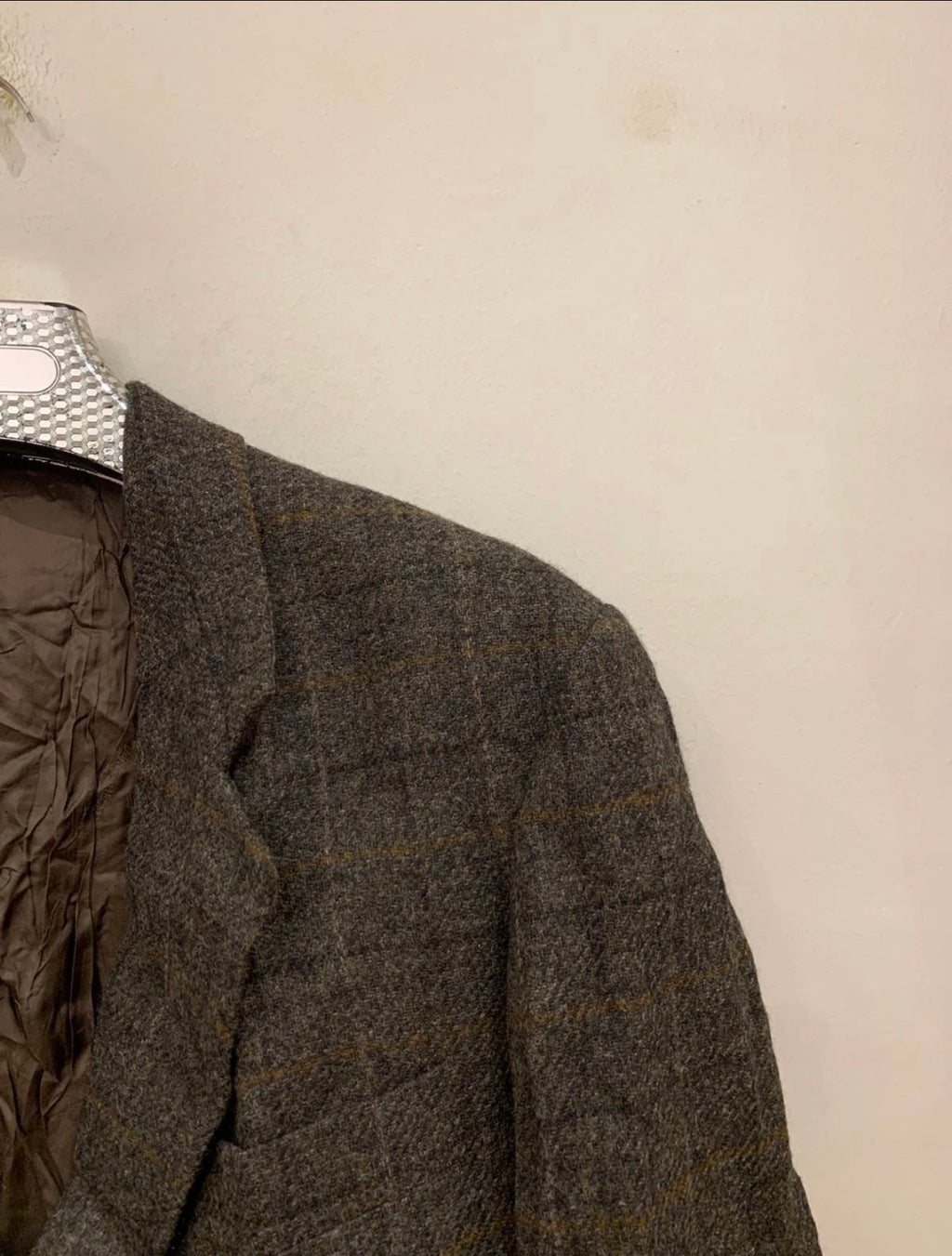 Vintage Daniel Hechter pure wool handwoven tweed gray hunting jacket blazer 42R
