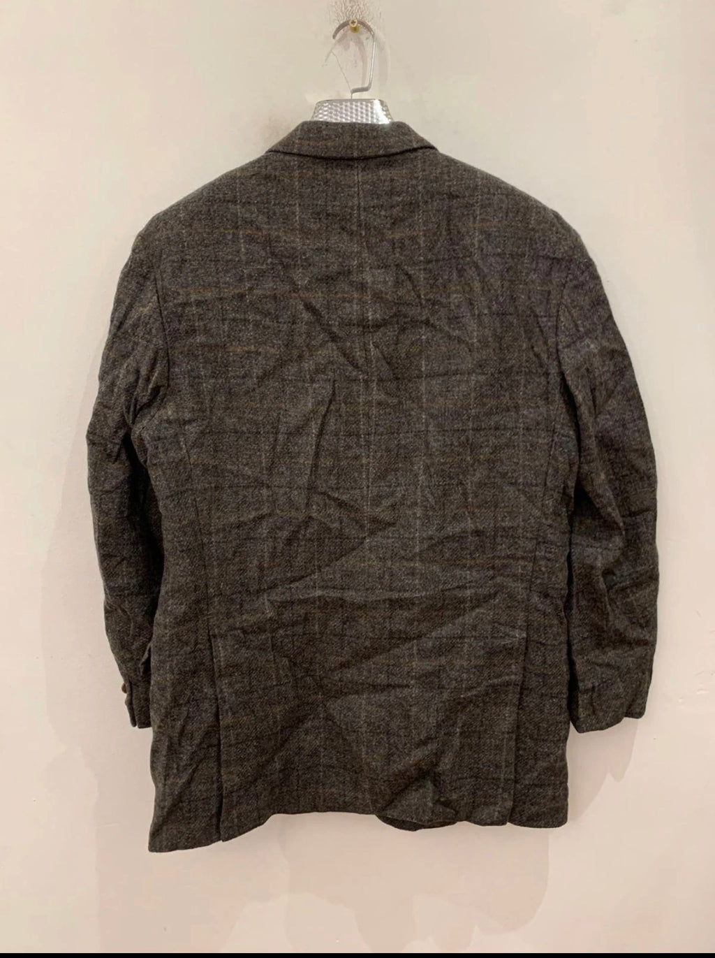 Vintage Daniel Hechter pure wool handwoven tweed gray hunting jacket blazer 42R