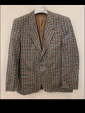 Vintage pure wool camouflage plaid classic unique jacket blazer 42R