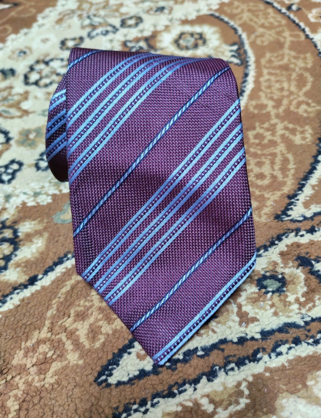 mens vintage Ermenegildo Zegna classic 100% all silk luxury Regimental neck tie