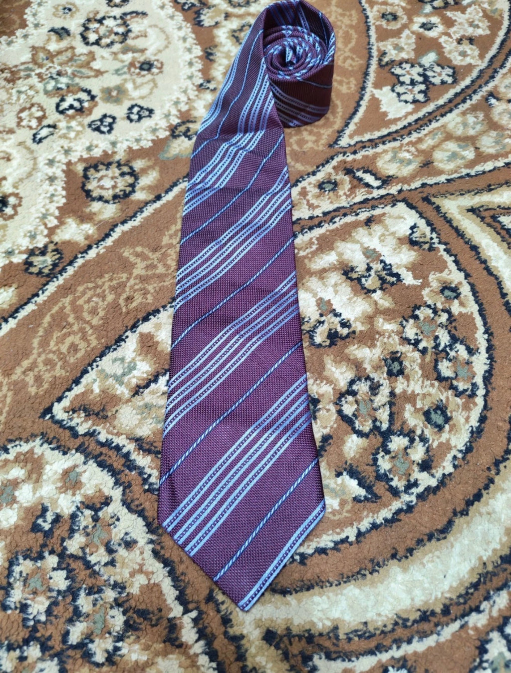 mens vintage Ermenegildo Zegna classic 100% all silk luxury Regimental neck tie
