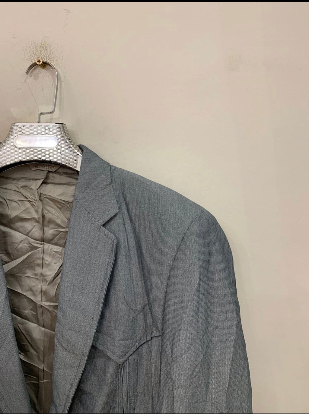 Vintage classic western cowboy silver gray hunting jacket blazer 44L