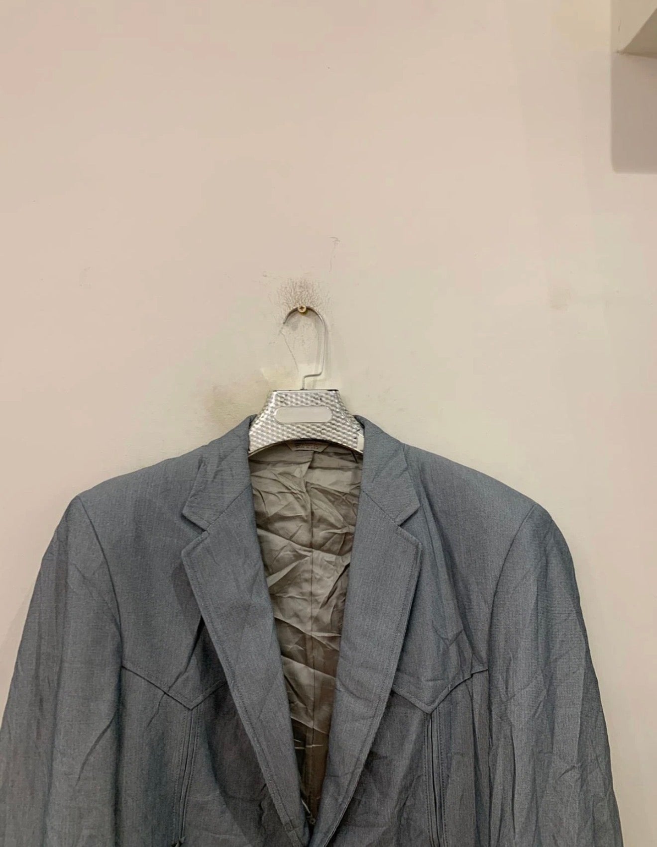 Vintage classic western cowboy silver gray hunting jacket blazer 44L