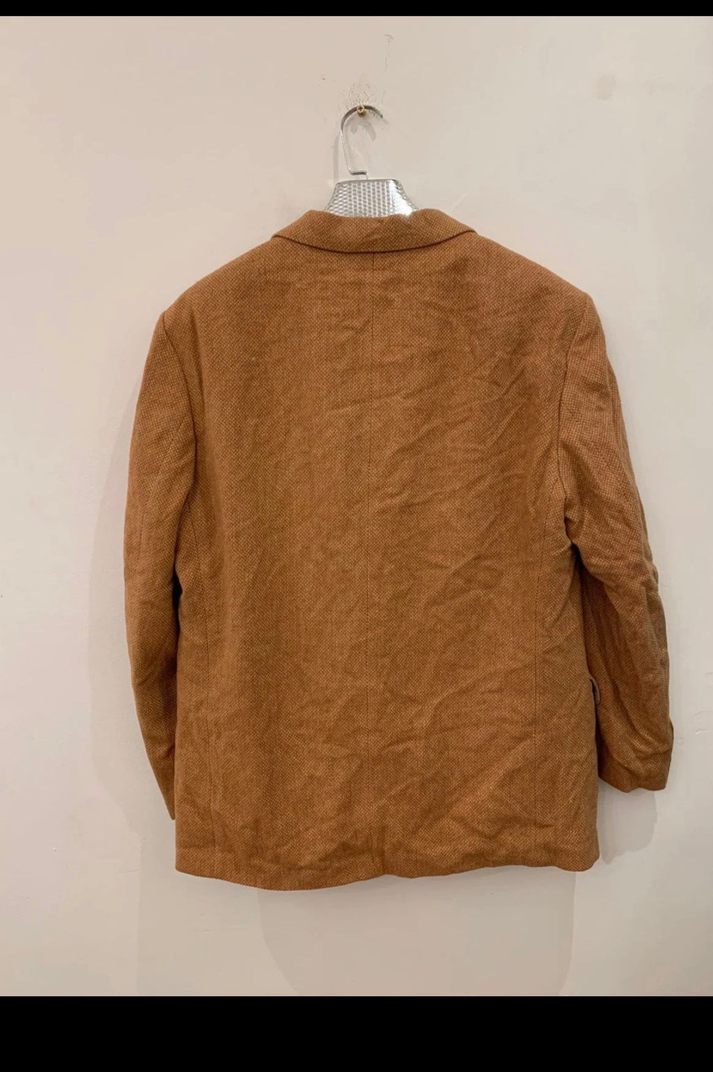 Vintage pure wool tweed orange classic hunting jacket blazer 44R 44L
