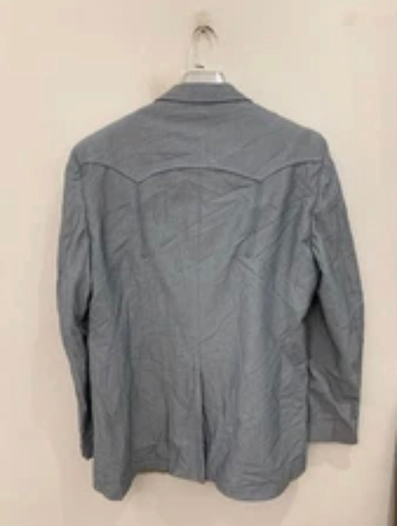 Vintage classic western cowboy silver gray hunting jacket blazer 44L
