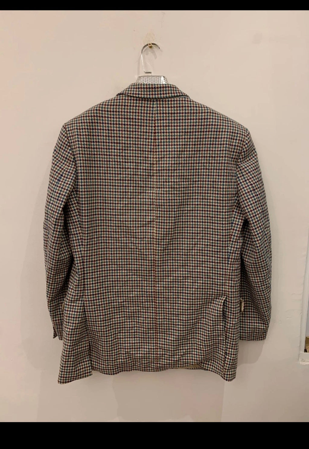 Vintage Windsor pure Lambswool houndstooth classic hunting jacket blazer 42R