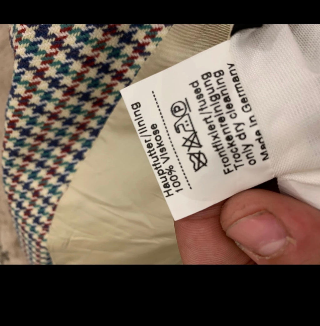 Vintage Windsor pure Lambswool houndstooth classic hunting jacket blazer 42R