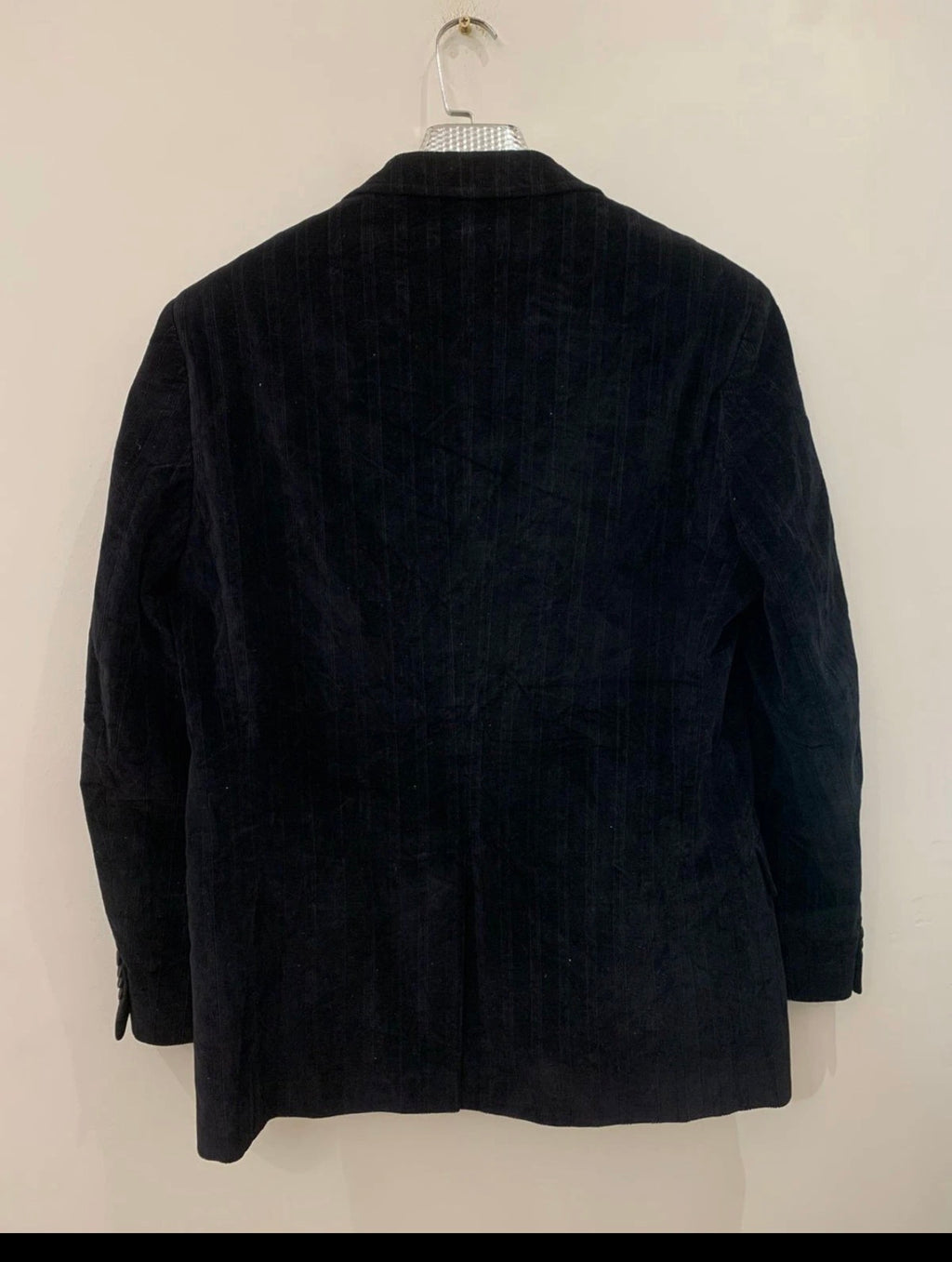 Classic Liv 100% cotton Corduroy black peak lapel jacket blazer 42R 42L