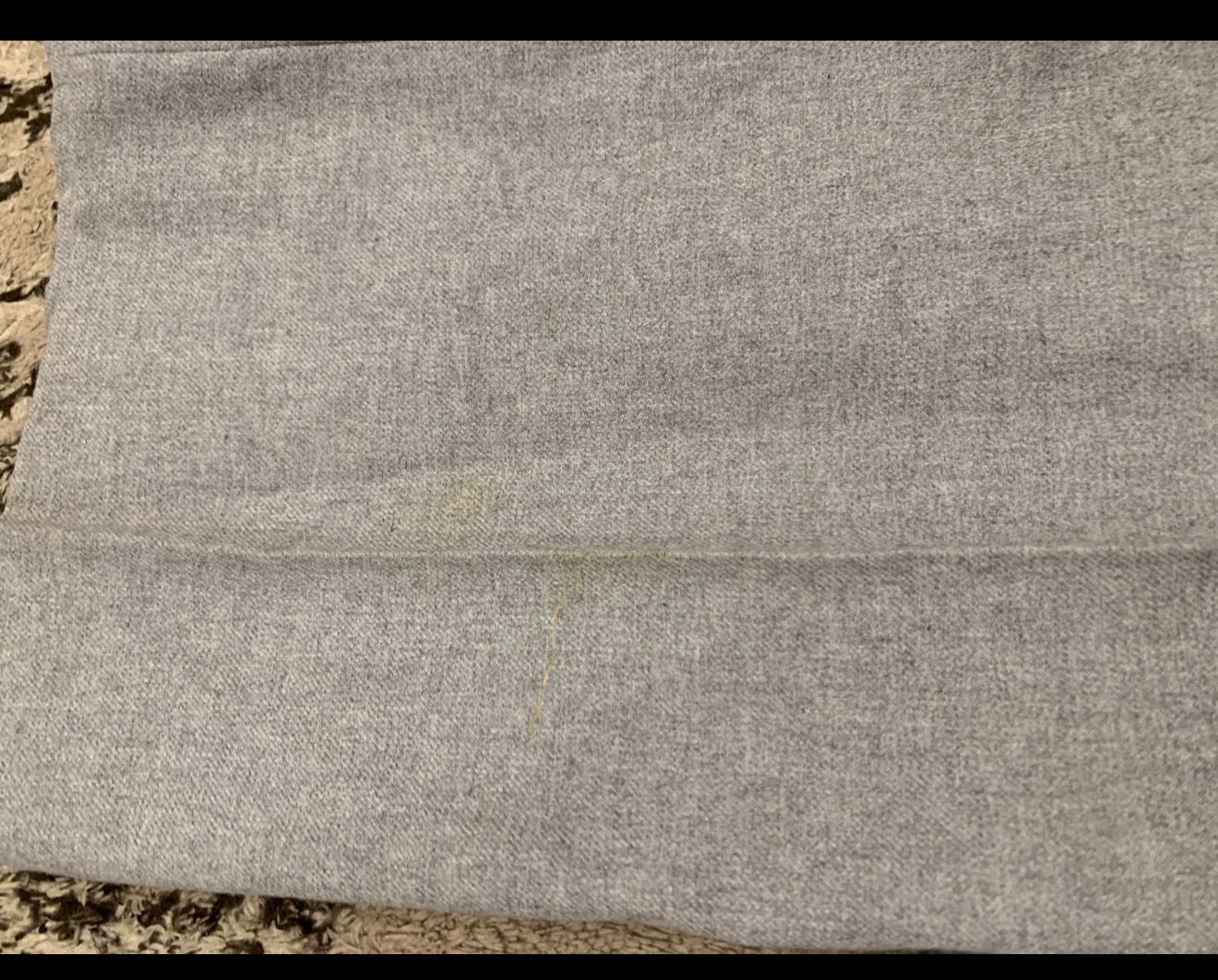 Vintage classic wool blend 3 piece gray 2 button unique French suit 40R