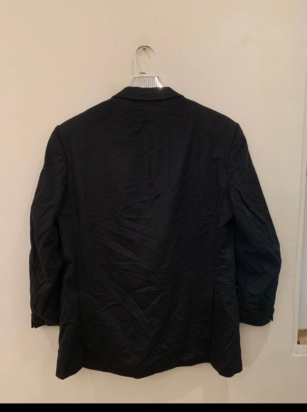 Vintage 100% pure cashmere classic black suit jacket blazer 46R 44R