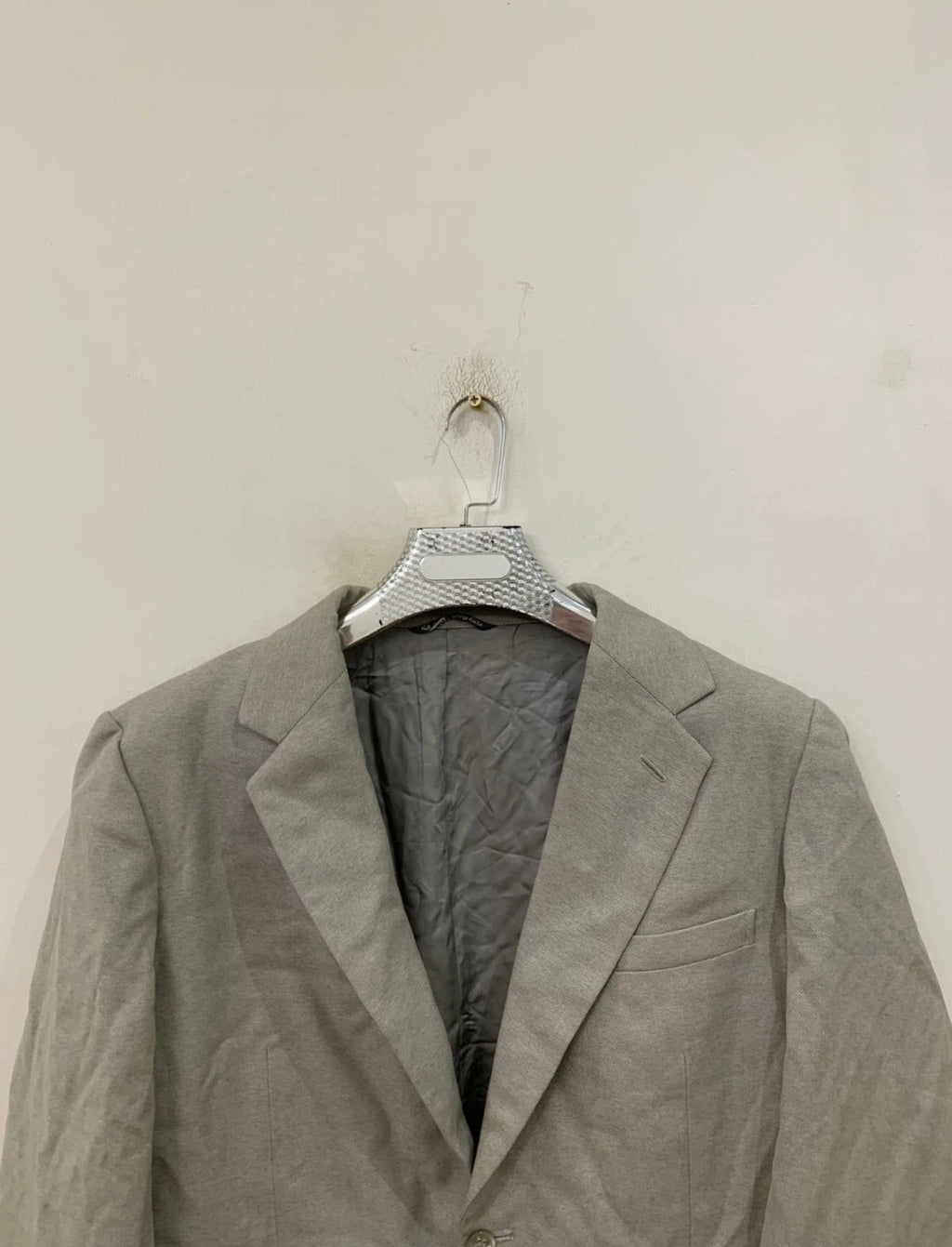 Vintage pure wool classic silver gray 2 button suit jacket blazer 40R