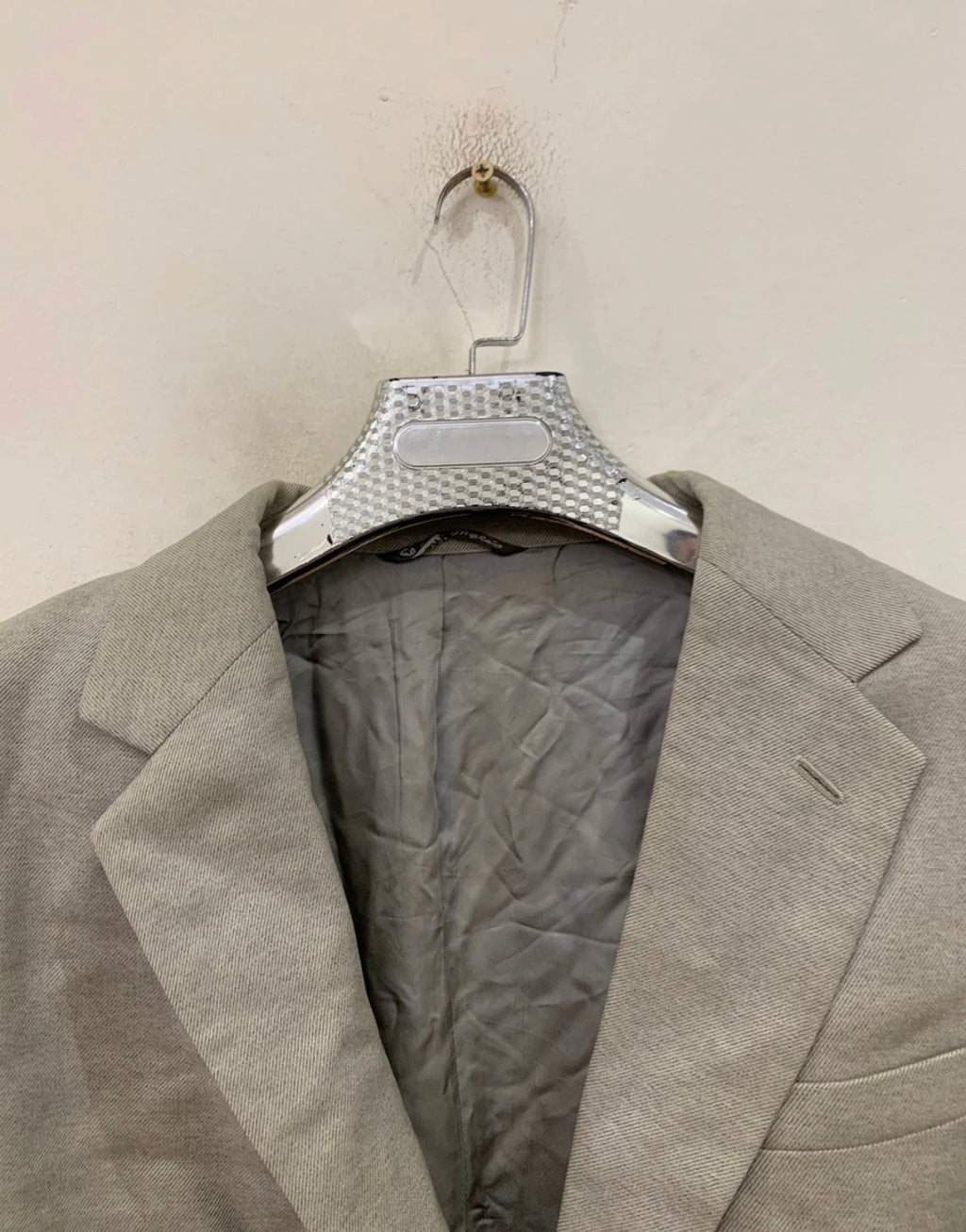 Vintage pure wool classic silver gray 2 button suit jacket blazer 40R