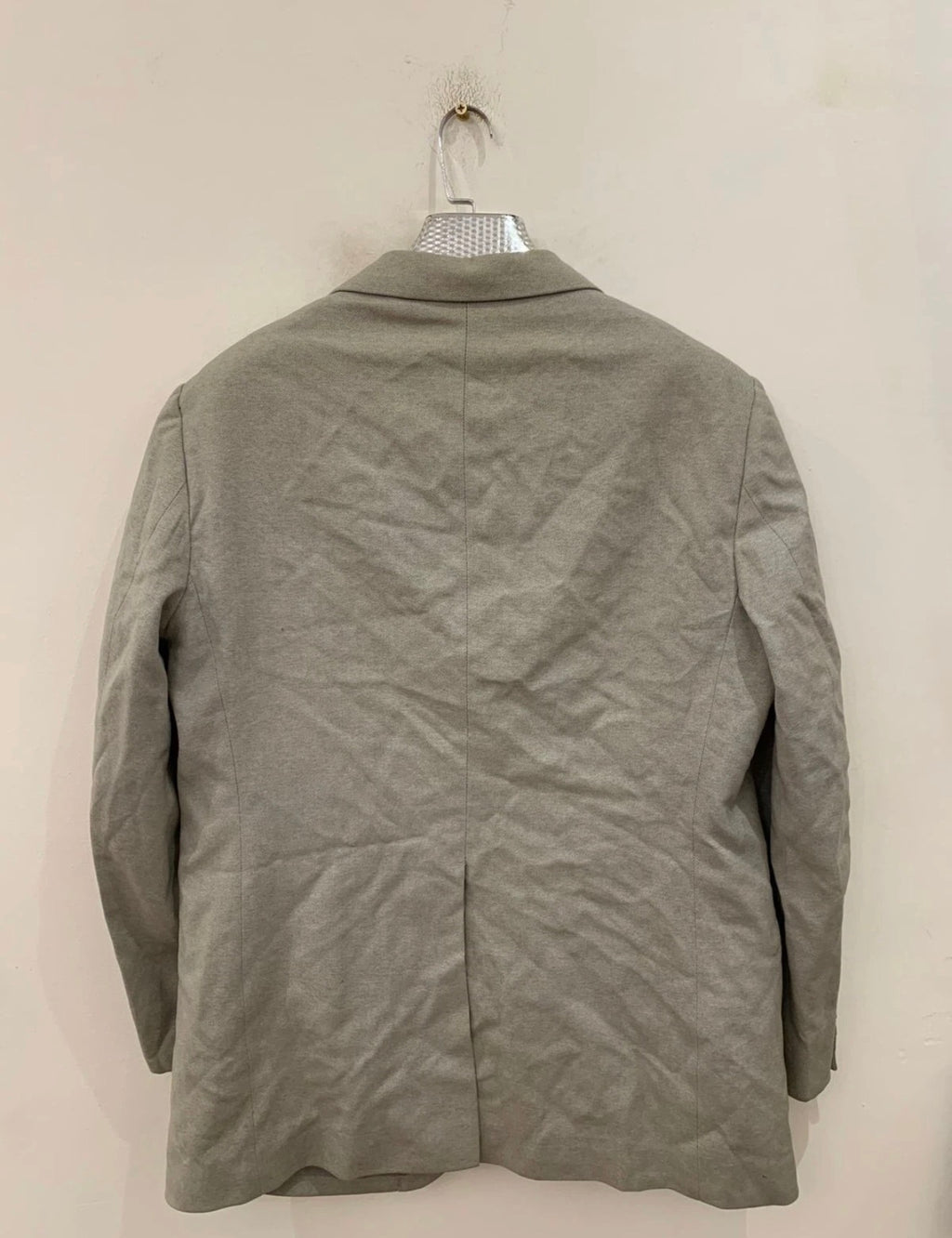 Vintage pure wool classic silver gray 2 button suit jacket blazer 40R