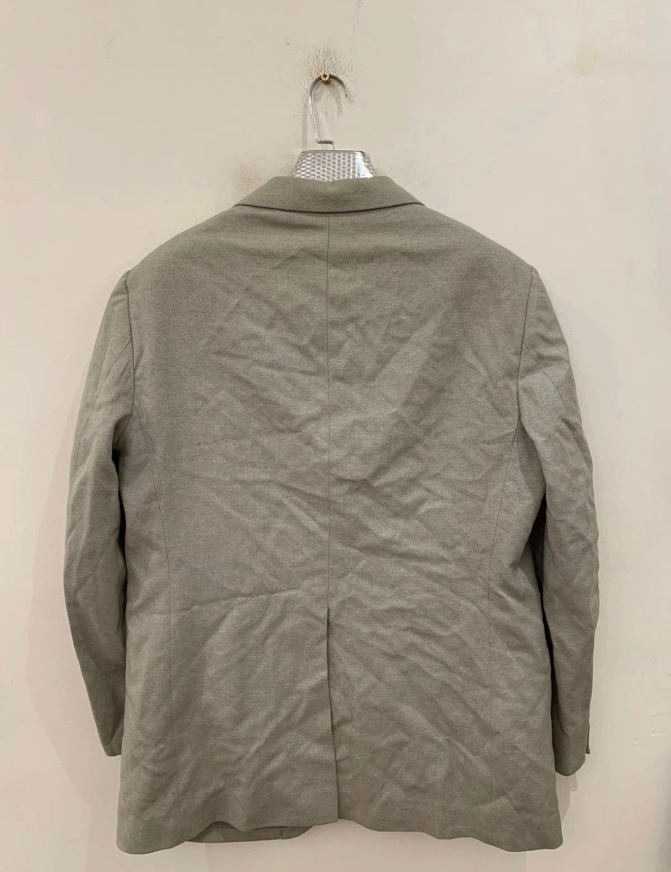 Vintage pure wool classic silver gray 2 button suit jacket blazer 40R