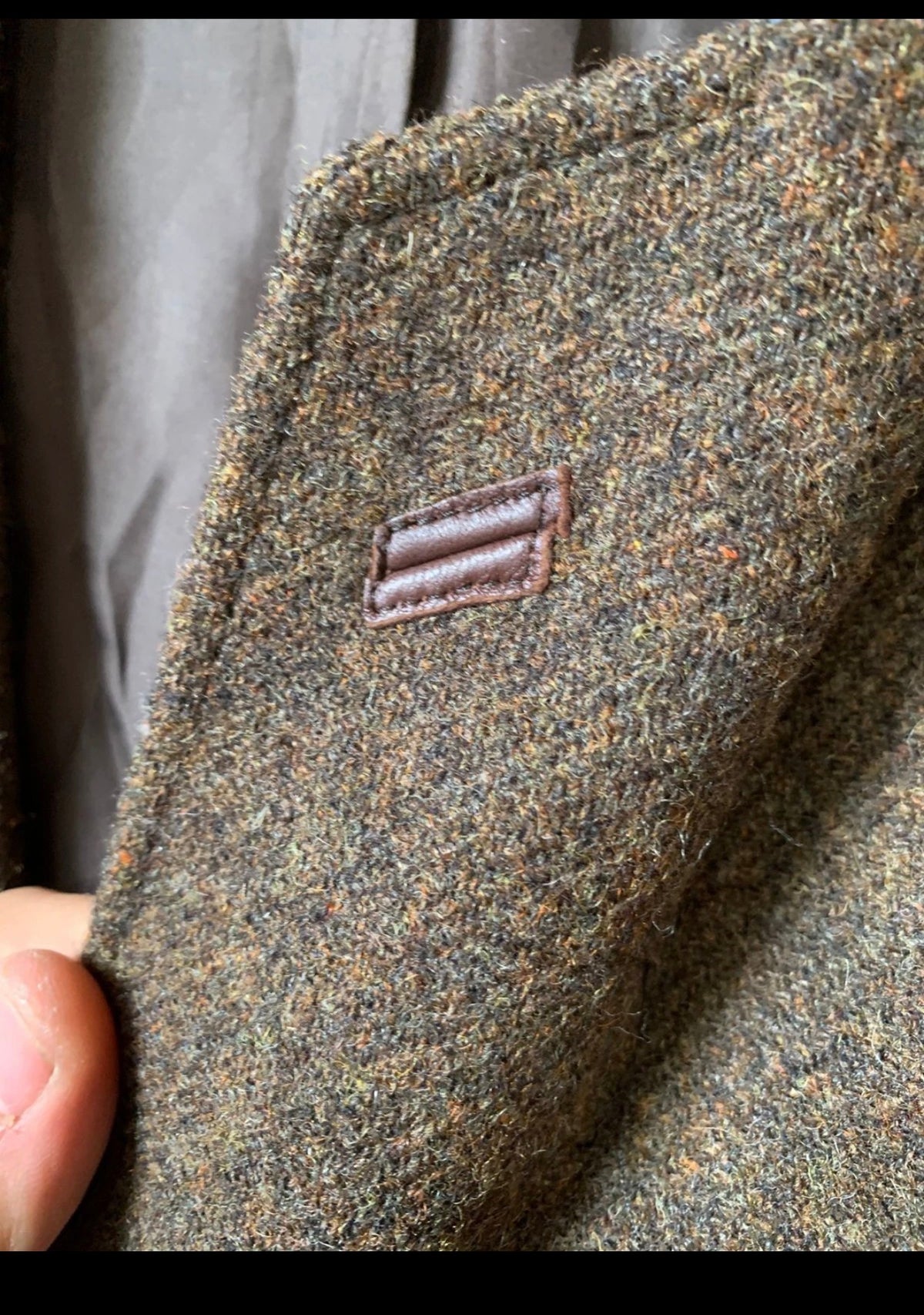 Vintage pure wool handwoven Tweed classic brown hunting jacket blazer 42R