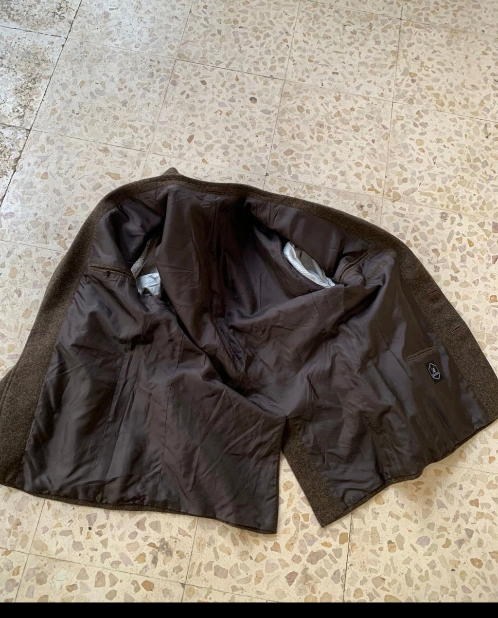 Vintage pure wool handwoven Tweed classic brown hunting jacket blazer 42R