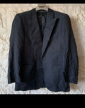 Classic Eduard Dressler wool Silk charcoal Peak Lapel jacket blazer 42R