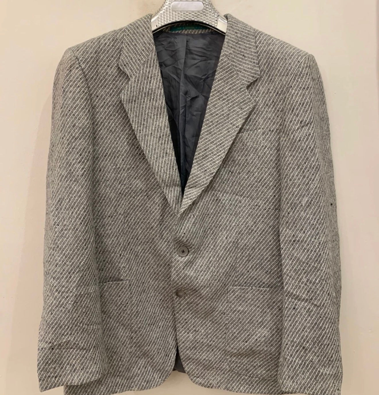 Vintage Canda wool viscose classic gray hunting jacket blazer 40R 40L
