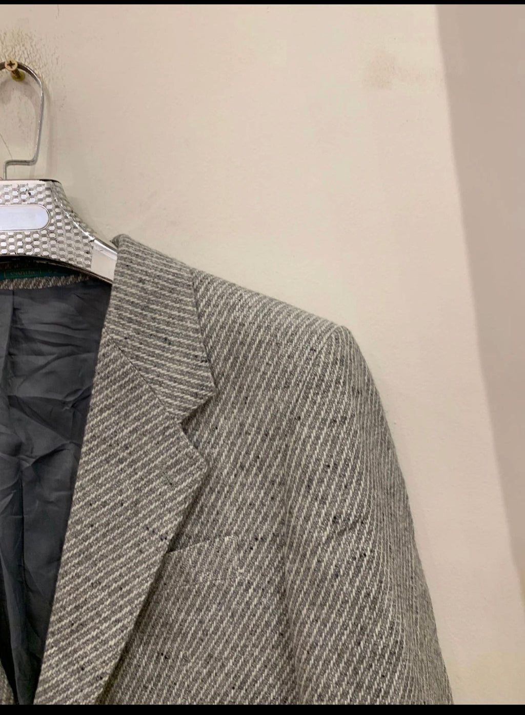 Vintage Canda wool viscose classic gray hunting jacket blazer 40R 40L
