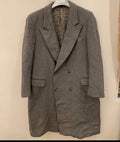 Vintage wool cashmere blend double breasted gangster gray over coat 42R