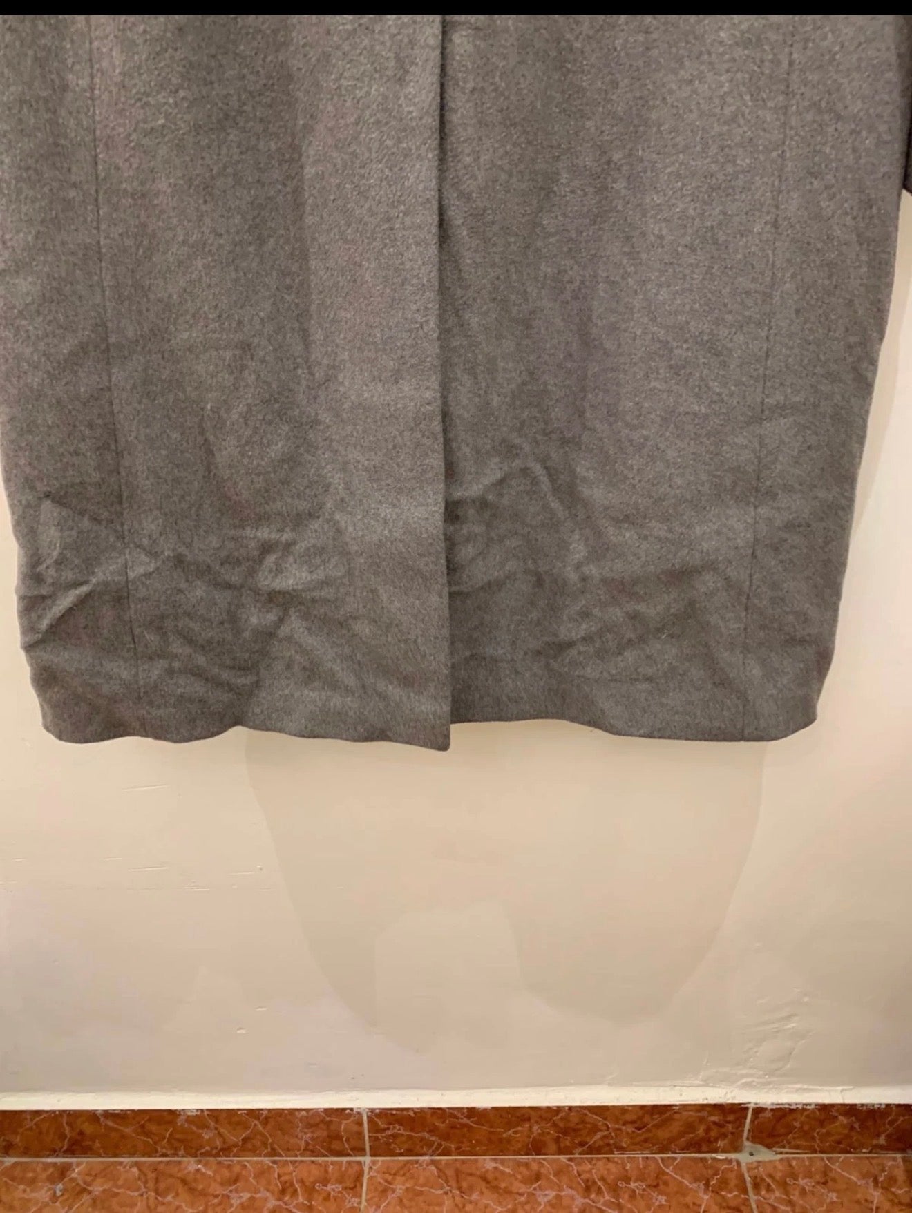 Vintage wool cashmere blend double breasted gangster gray over coat 42R