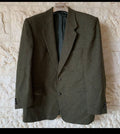 Vintage pure wool handwoven Tweed green hunting jacket blazer 44R
