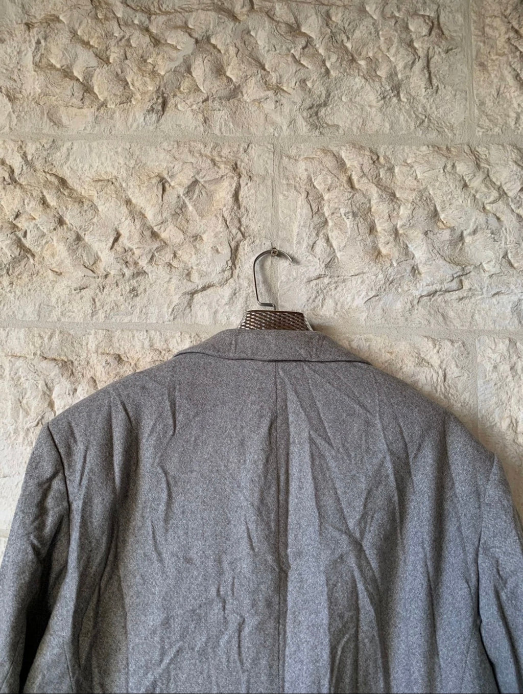 Vintage Wool blend classic silver gray hunting jacket blazer 46R 46L XL