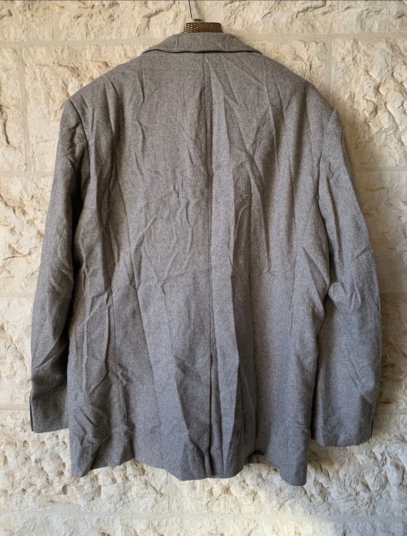 Vintage Wool blend classic silver gray hunting jacket blazer 46R 46L XL