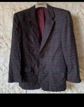 Vintage pure wool camouflage plaid classic unique jacket blazer 38R