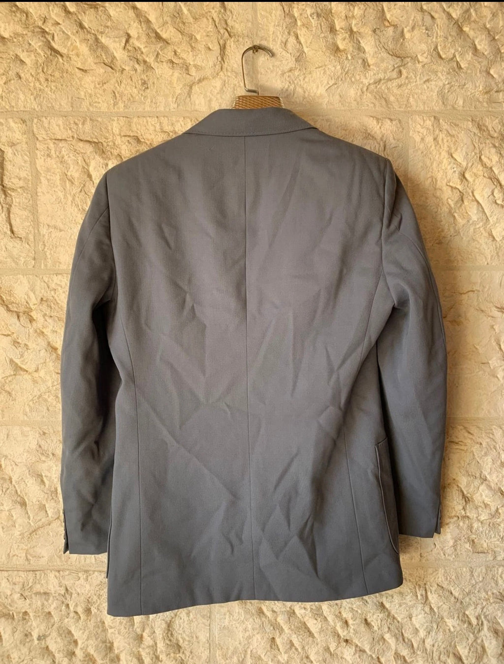 1970s Vintage worsted wool gray 2 button classic rockabilly disco suit 38R