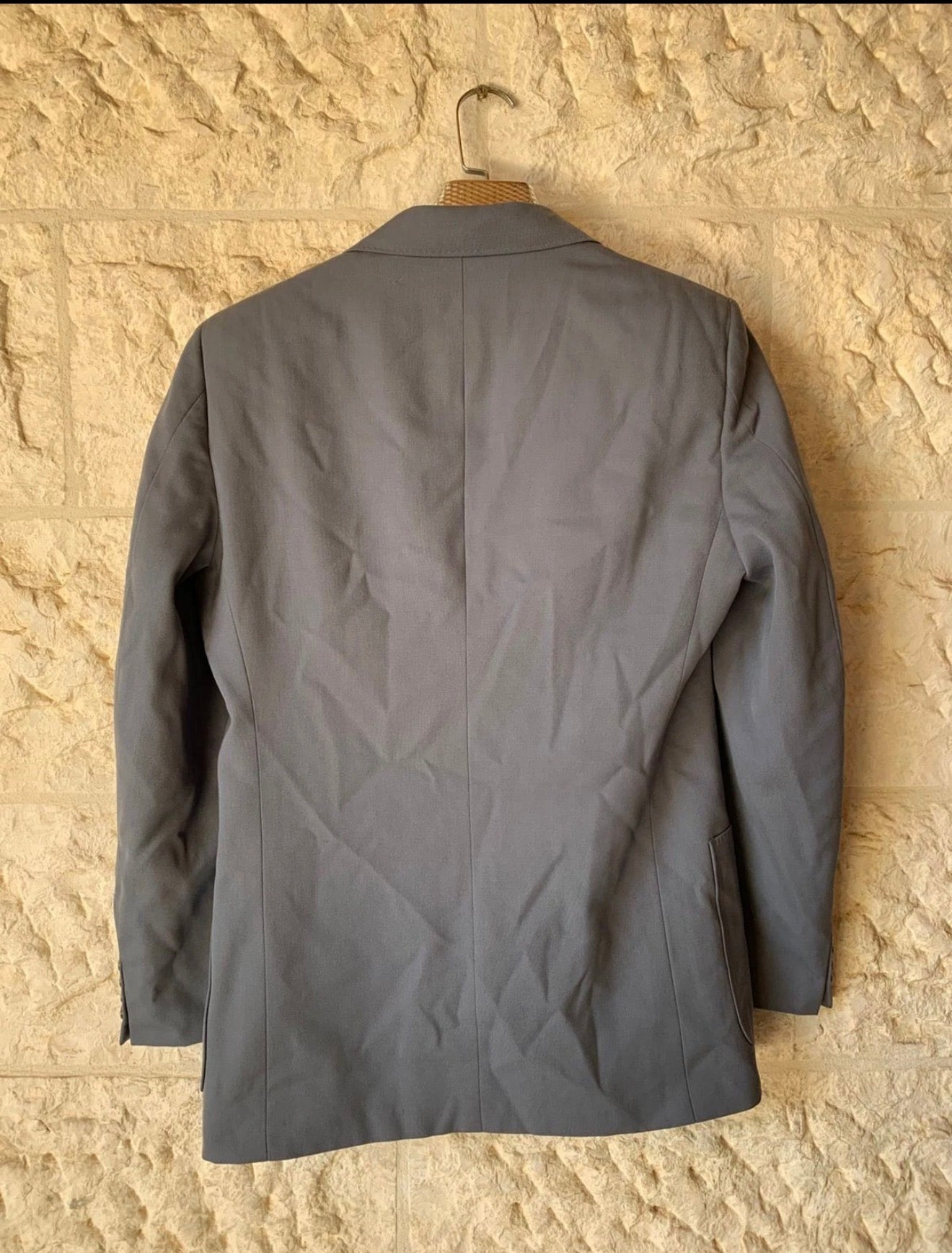 1970s Vintage worsted wool gray 2 button classic rockabilly disco suit 38R