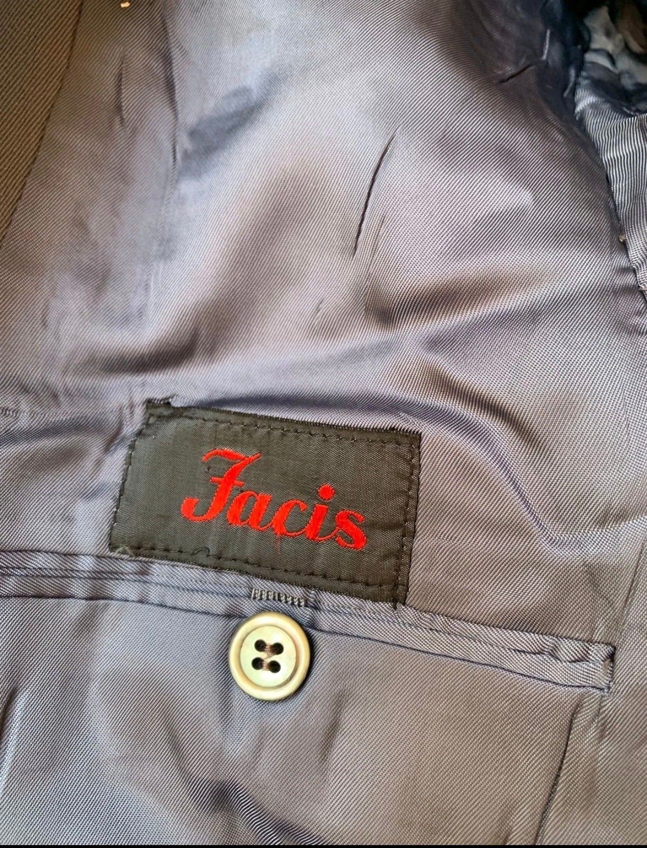 1970s Vintage worsted wool gray 2 button classic rockabilly disco suit 38R