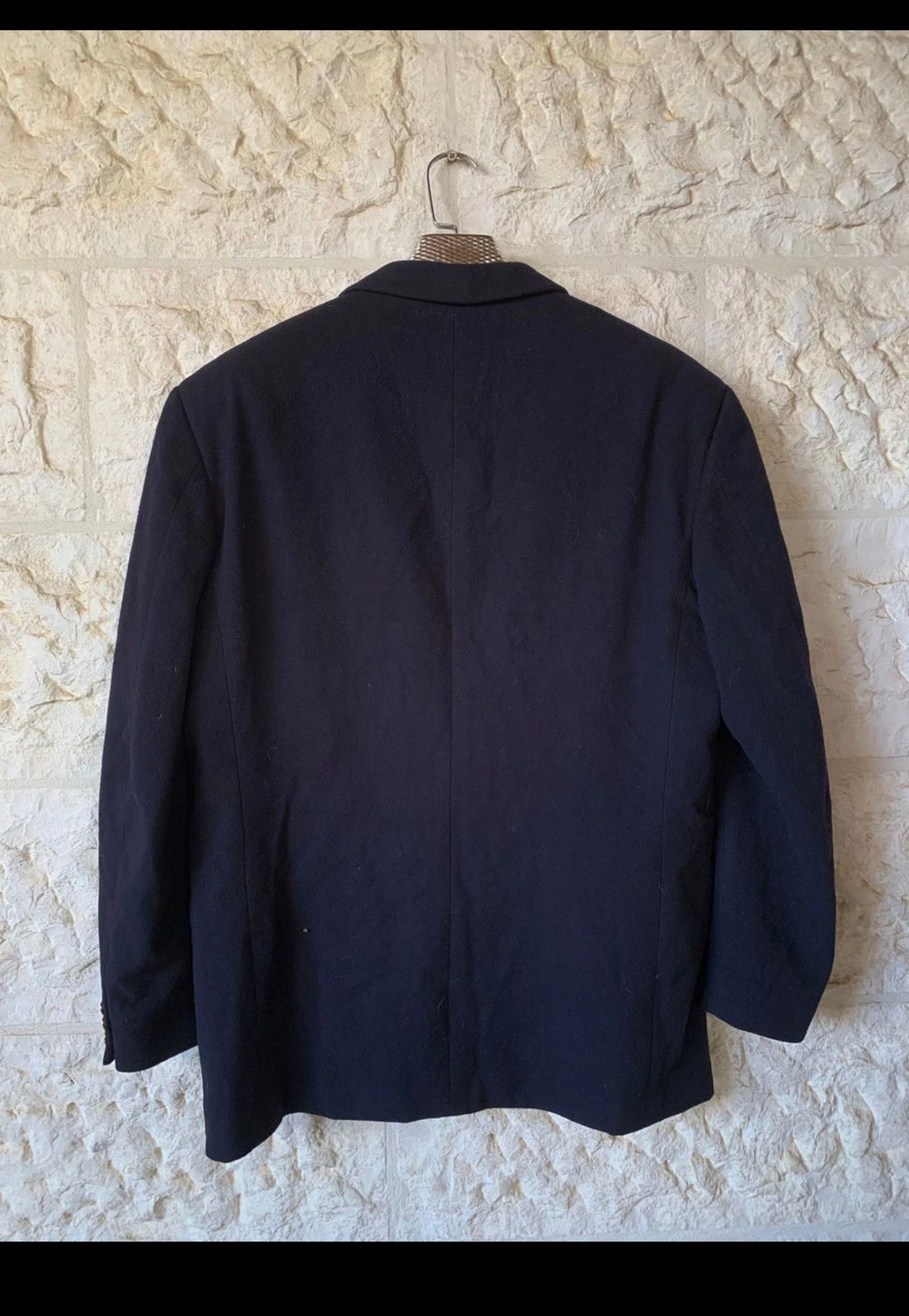 Vintage Firma Facis wool cashmere classic navy suit jacket blazer 42R