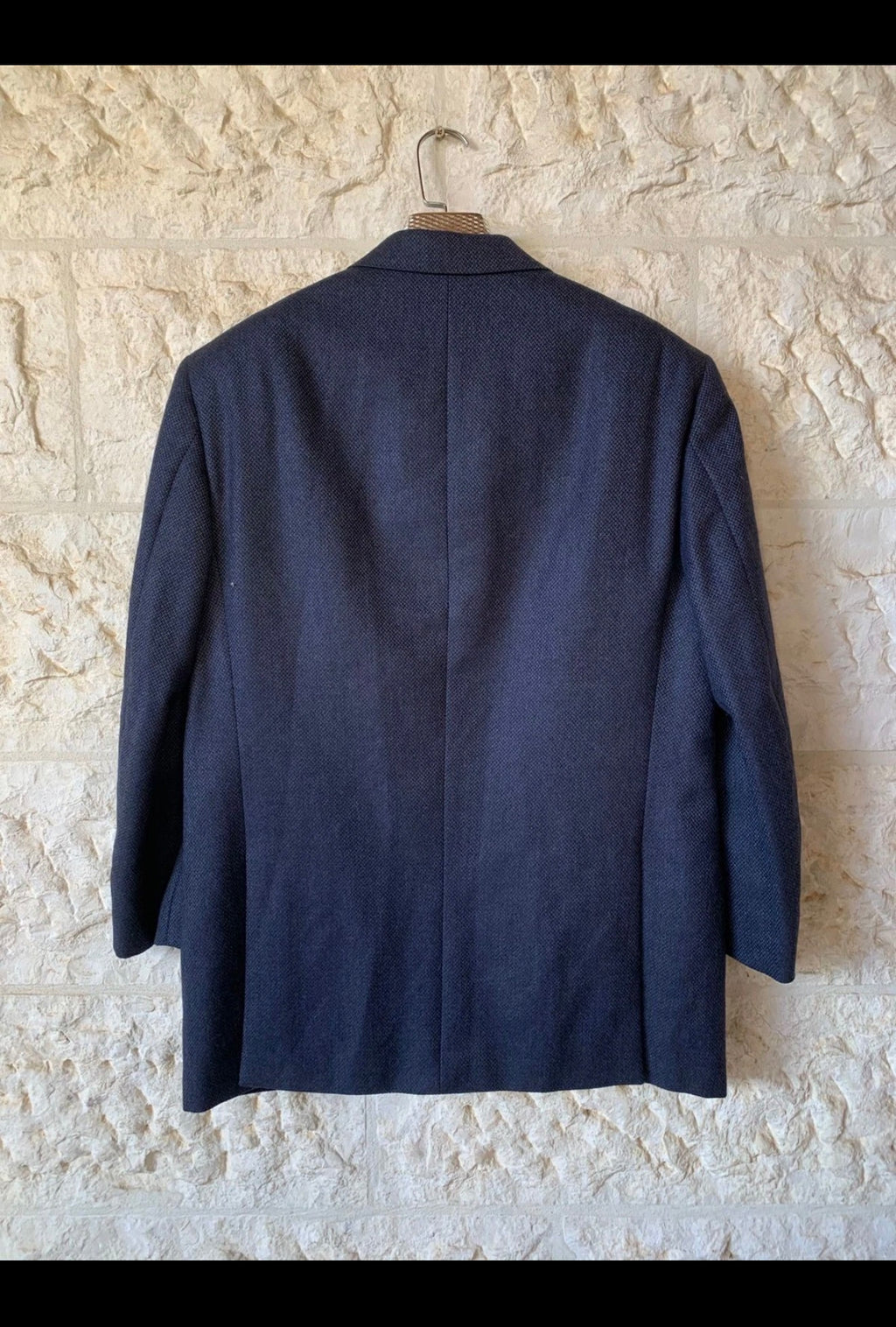 Vintage Firma Facis wool cashmere classic navy suit jacket blazer 42R