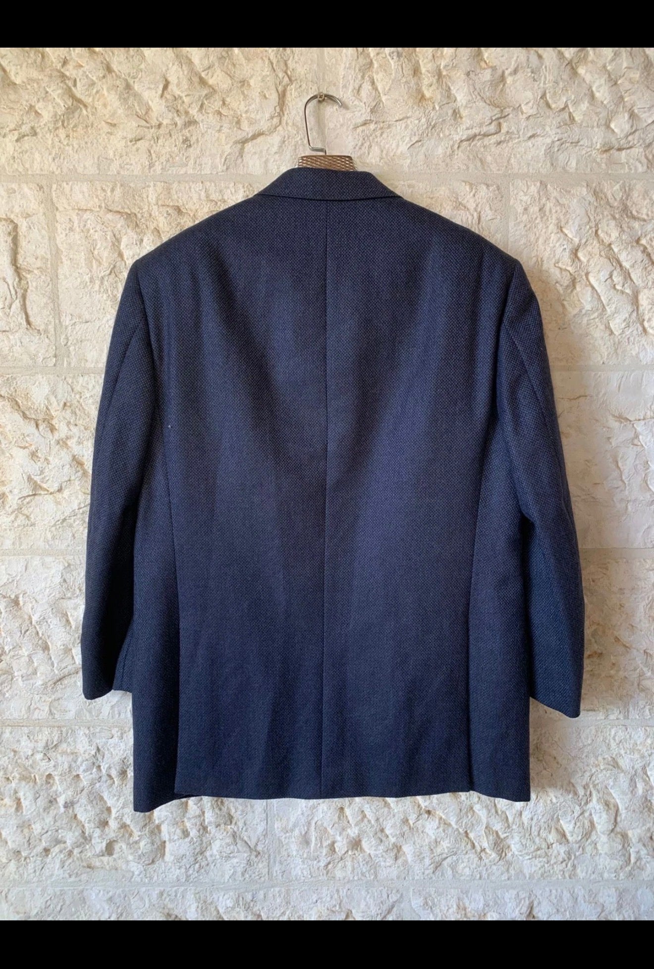 Vintage Firma Facis wool cashmere classic navy suit jacket blazer 42R
