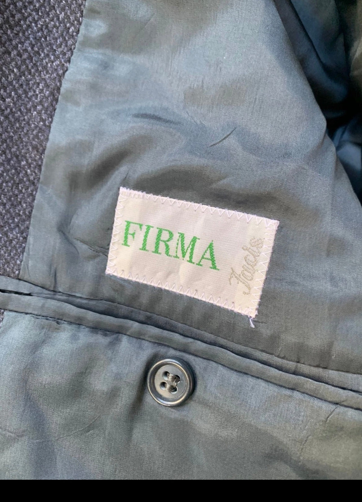 Vintage Firma Facis wool cashmere classic navy suit jacket blazer 42R