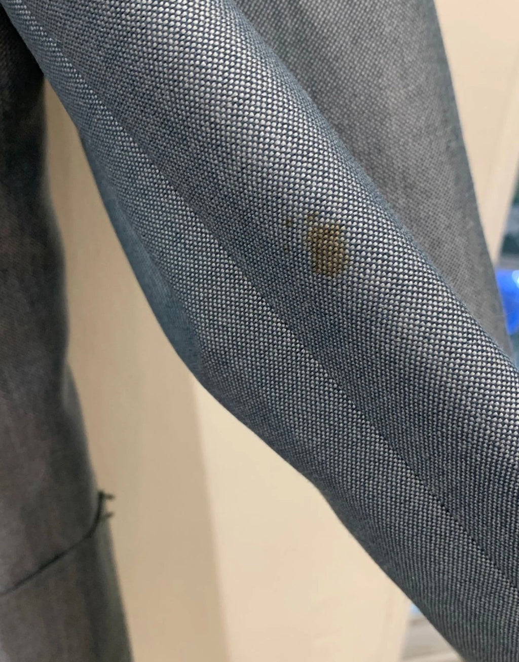 1970s vintage wool mohair blend classic bluish gray 2 button suit 42R