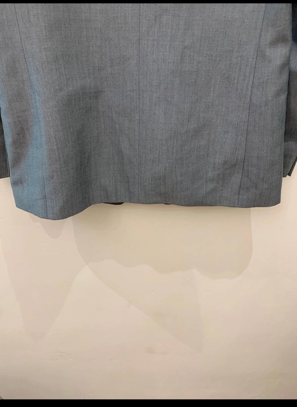 1970s vintage wool mohair blend classic bluish gray 2 button suit 42R