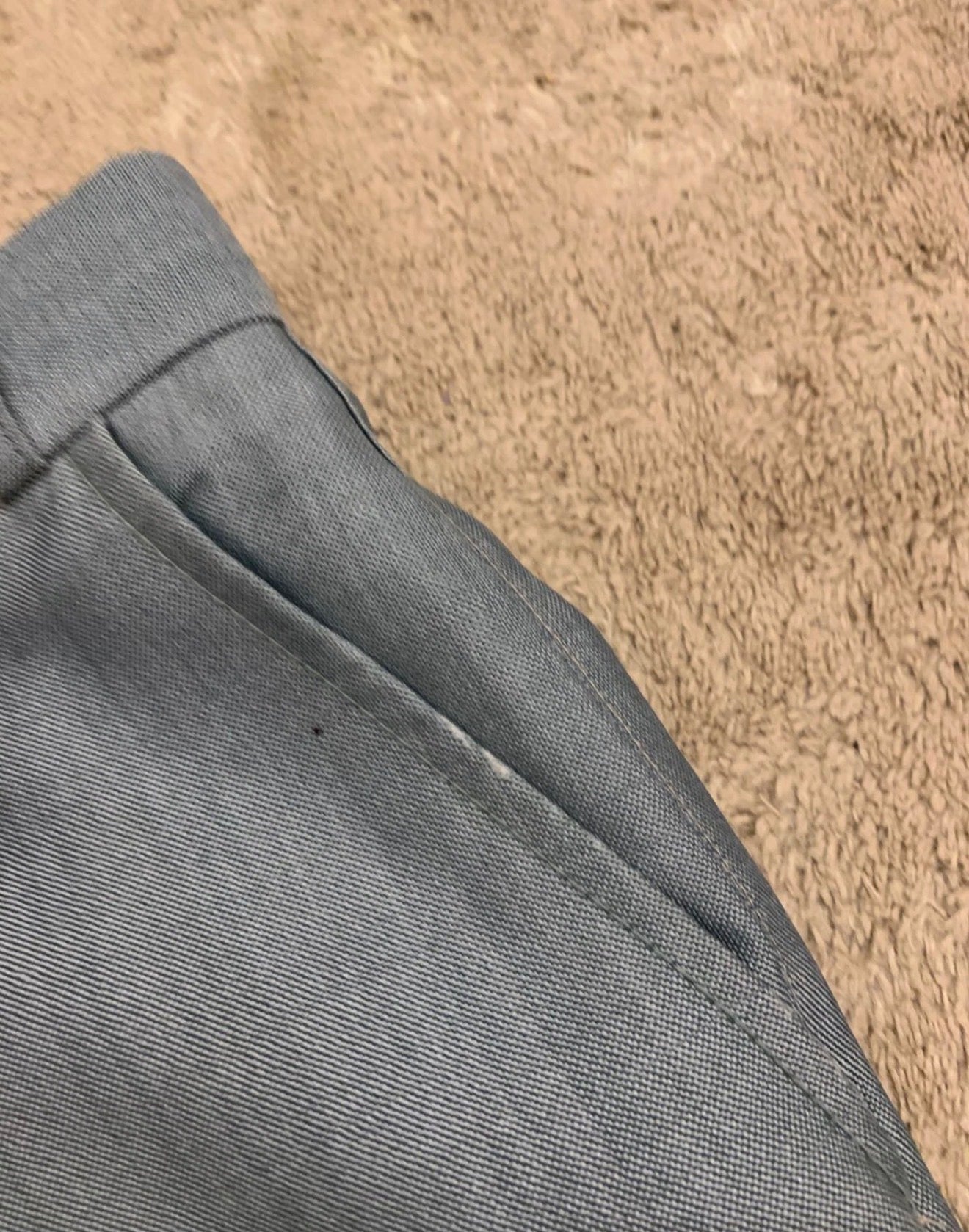 1970s vintage wool mohair blend classic bluish gray 2 button suit 42R