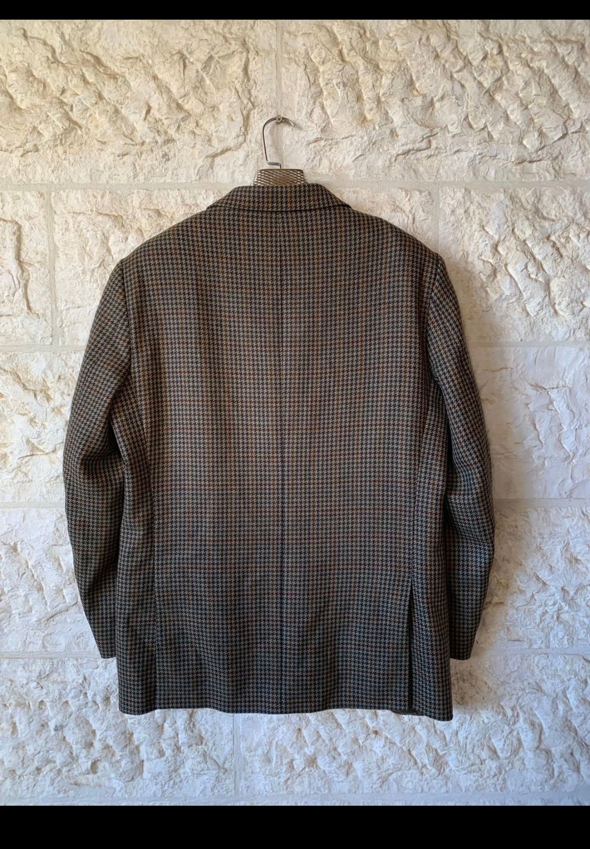 Classic Massimo Dutti wool cashmere houndstooth brown jacket blazer 42R