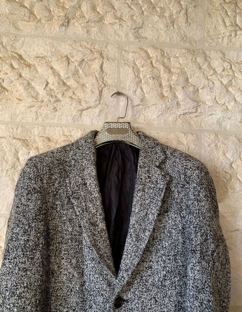 Classic unique style wool blend camouflage gray slim over coat 40R 38R